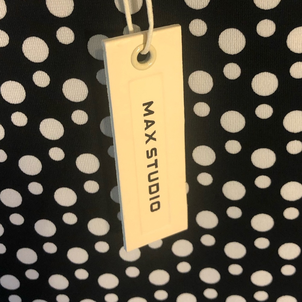 Max Studio Polka Dot Boat Neck Shift Dress - Picture 4 of 8